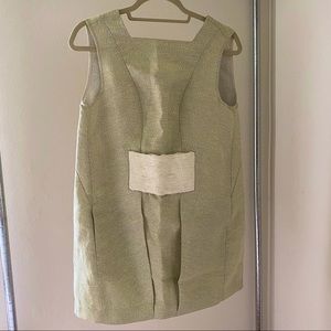 SOLD Vmajor flax and silk light green cute dress